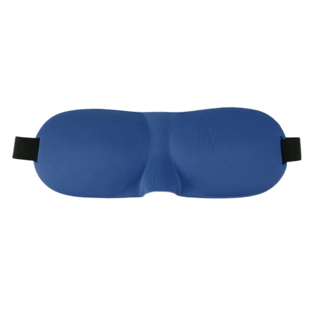 Hot Selling 3D Soft Eye Sponge Cover  Eyeshade Blinder Travel Sleep Aid Relax Mask Shade Blindfold Blue