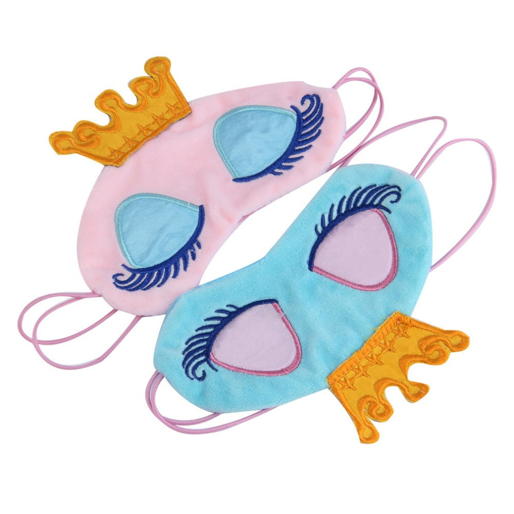 100% Princess Crown Fantasy Eyes Cover Travel Sleeping Blindfold Shade Eye Mask Hot Selling